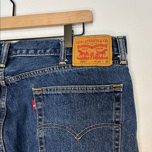 Levi's 505 Classic Dark Wash Jeans 40 W 29 L Relaxed Fit Straight Leg Original
